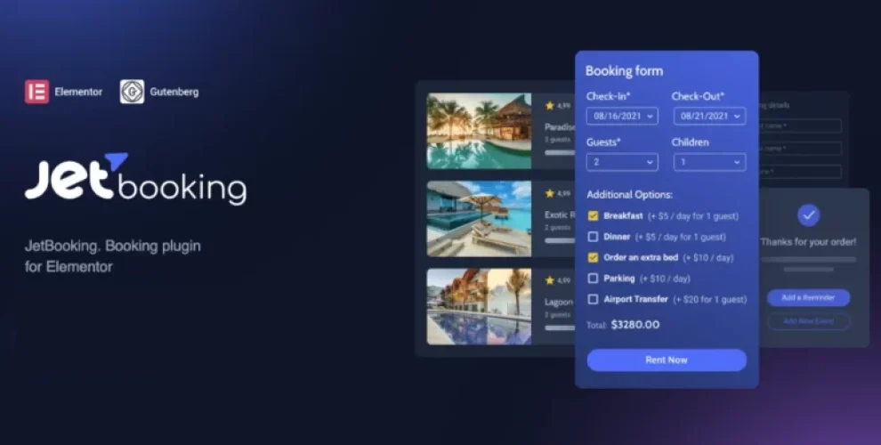 JetBooking For Elementor 3.5.2